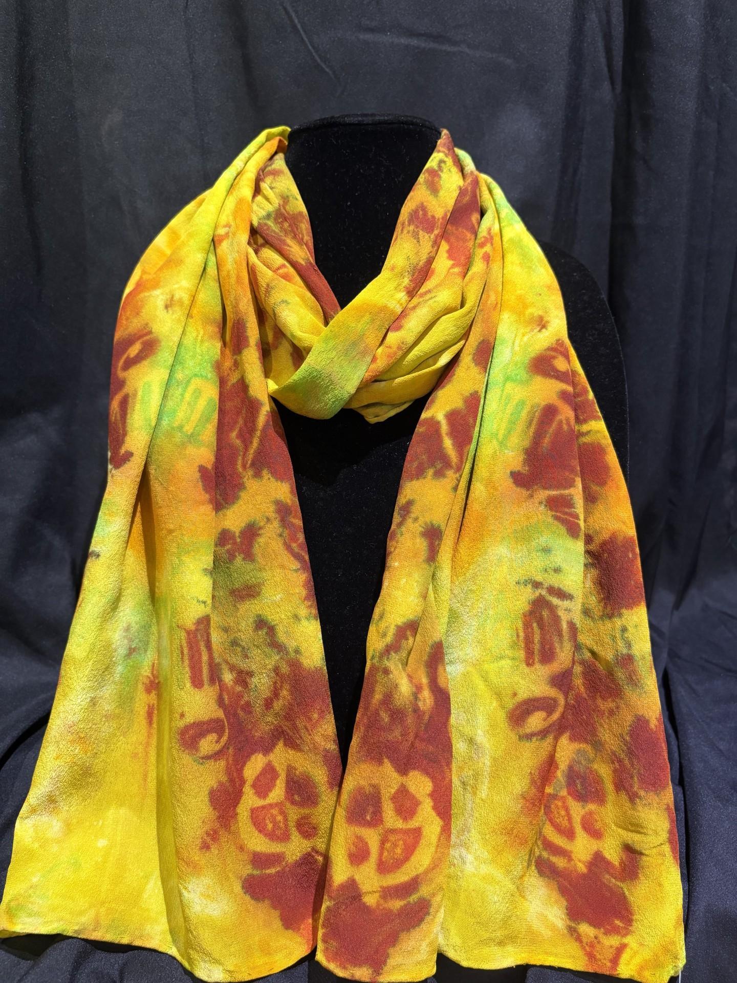 Yemaya Rice-Jones - Hand Dyed Silk Scarf #2