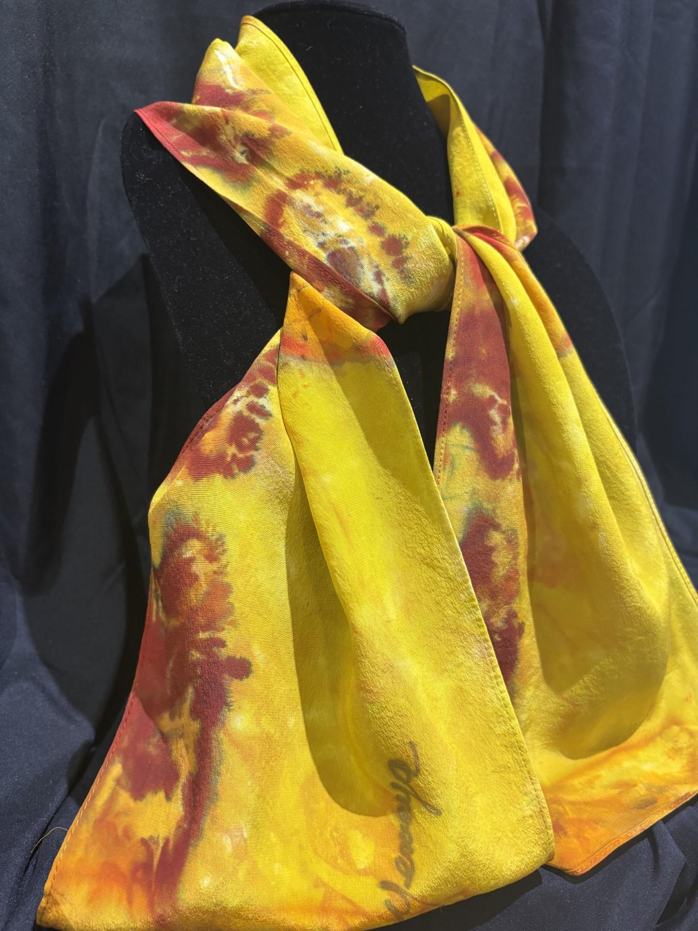 Yemaya Rice-Jones - Hand Dyed Silk Scarf #11