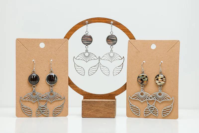 Brittany Ragland - Silver Whale Tail Earrings