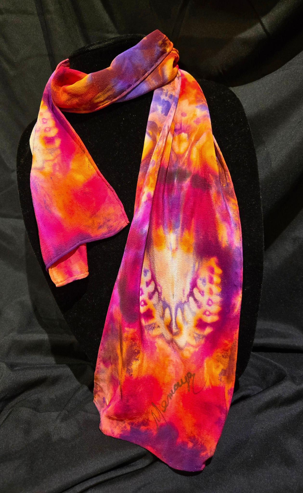 Yemaya Rice-Jones - Hand Dyed Silk Scarf #8