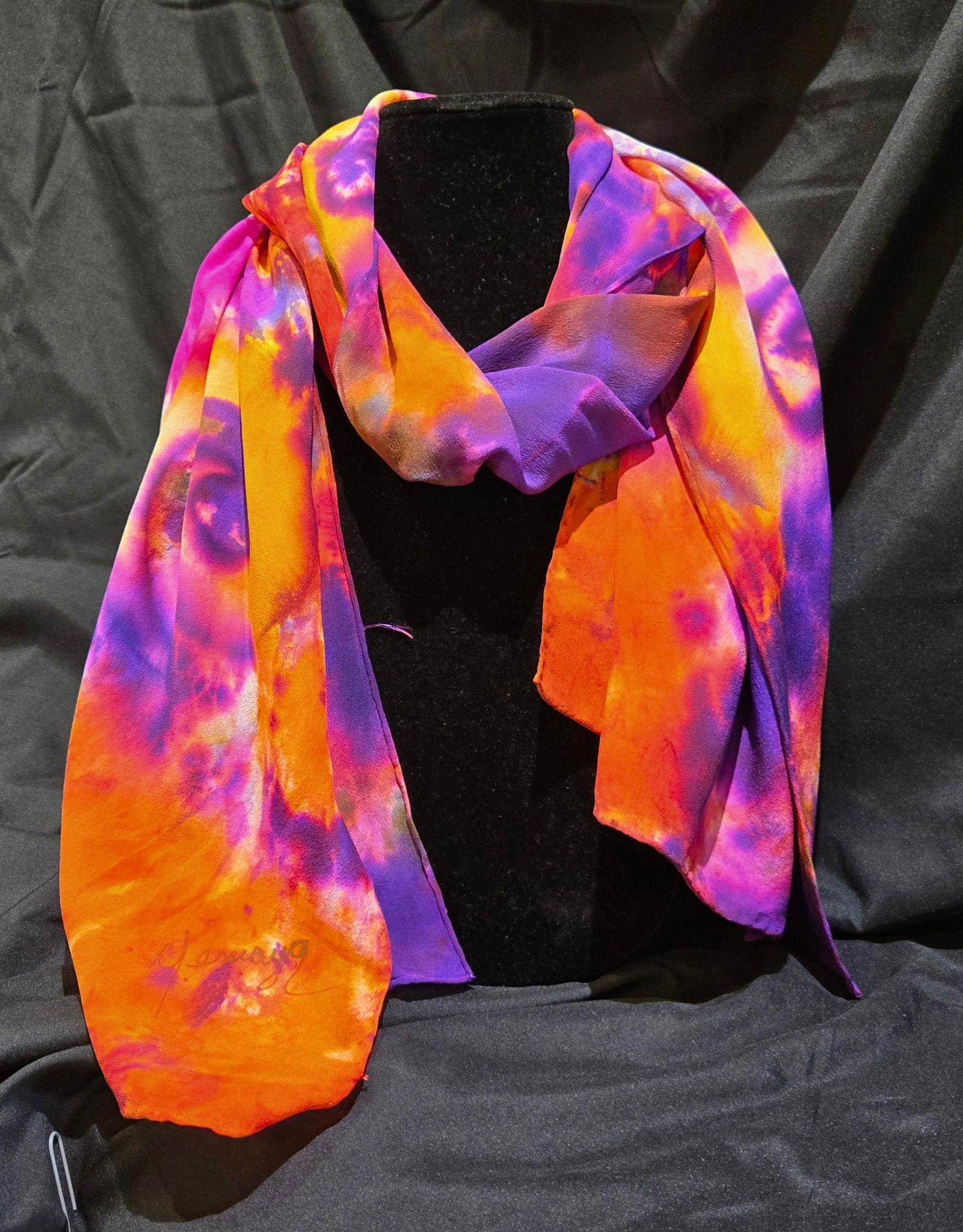 Yemaya Rice-Jones - Hand Dyed Silk Scarf #5