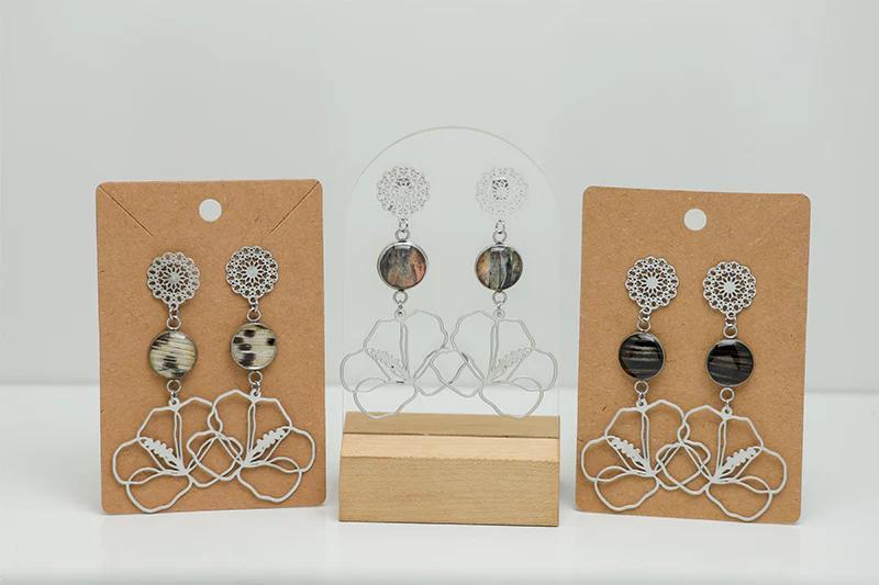 Brittany Ragland - Hibiscus Mandala Drop Earrings